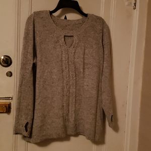 Torrid light weight gray marled sweater
